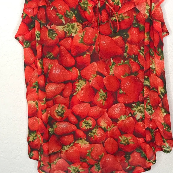 Anthropologie Strawberry Ruffle Tan NWOT 8 - Picture 4 of 7